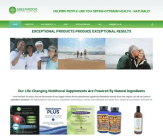 Greenwoodhealth.net(Life-Changing Nutritional Supplements) Screenshot