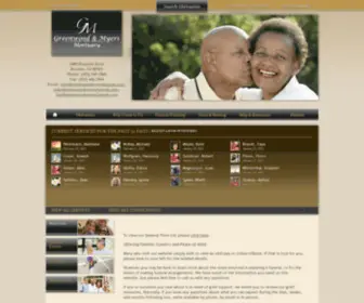 Greenwoodmyersfuneral.com(Greenwood & Myers Mortuary) Screenshot