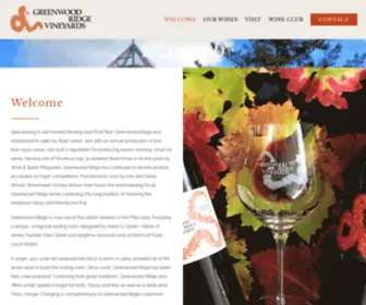 Greenwoodridge.com(Fine wines from Philo California) Screenshot