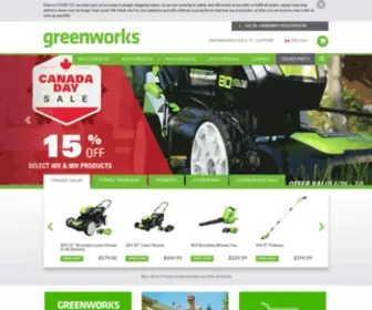 Greenworkstools.ca(Greenworks Tools CA) Screenshot