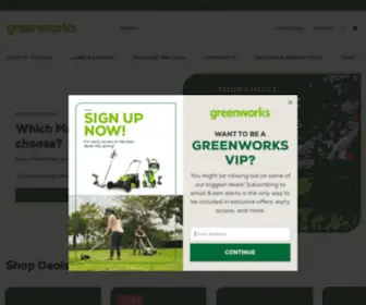 Greenworkstools.com(Greenworks Tools) Screenshot