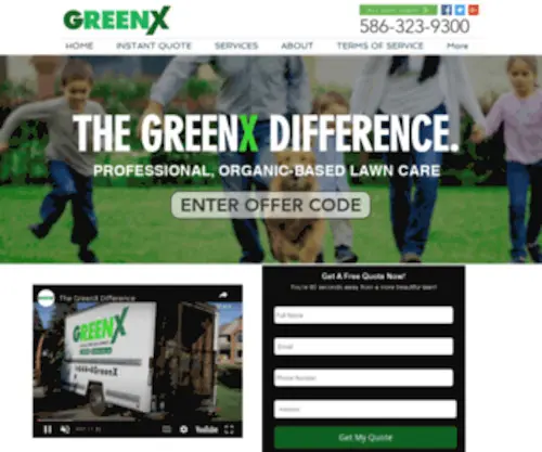 Greenxlawncare.com(Greenx) Screenshot