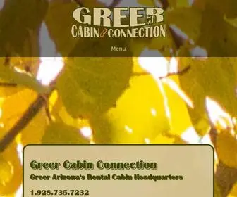 Greercabinconnections.com(Greer, Arizona Cabin Rentals) Screenshot