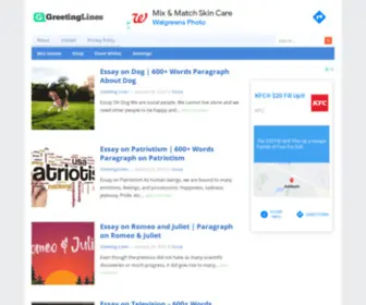 Greetinglines.com(Greeting Lines) Screenshot