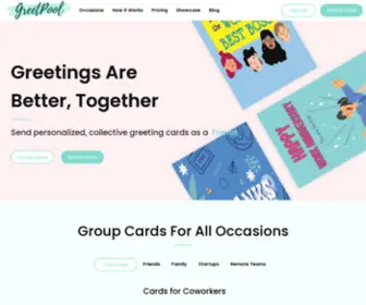 Greetpool.com(Group Greeting Cards for Office) Screenshot