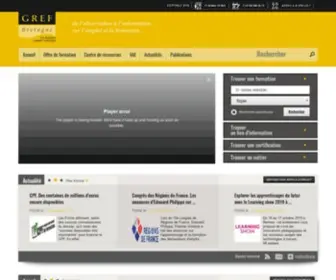 Gref-Bretagne.com(Portail d'information sur la formation et l'emploi en Bretagne) Screenshot