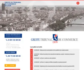 Greffe-TC-Lyon.fr(Greffe du Tribunal de commerce de Lyon) Screenshot