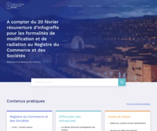 Greffe-TC-Nice.fr(Greffe du Tribunal de Commerce de Nice) Screenshot