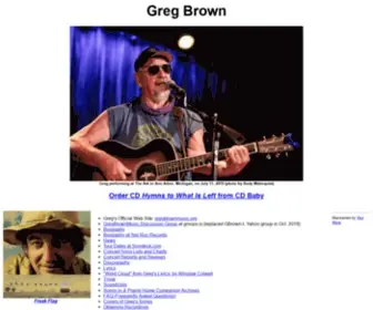 Gregbrown.org(Greg Brown Web Site) Screenshot