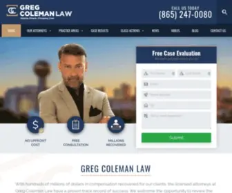 Gregcolemanlaw.com(Tennessee Personal Injury Attorneys) Screenshot