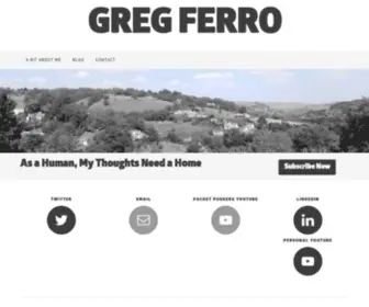 Gregferro.com(As a Human) Screenshot