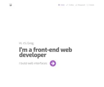 Greglobinski.com(I build web interfaces using) Screenshot