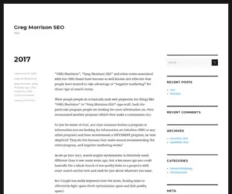 Gregmorrisonseo.com(Greg Morrison SEO) Screenshot
