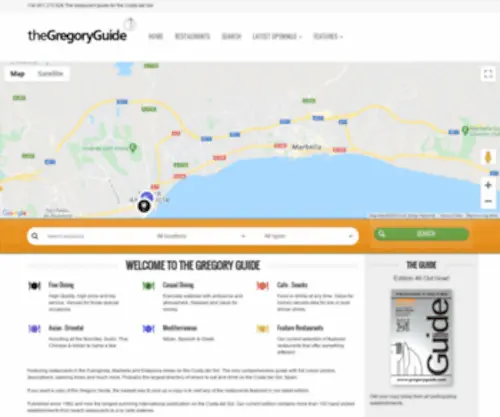 Gregoryguide.com(The Gregory Guide to Restaurants) Screenshot