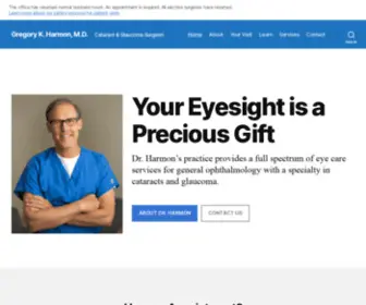 Gregoryharmonmd.com(Cataract & Glaucoma Surgeon) Screenshot