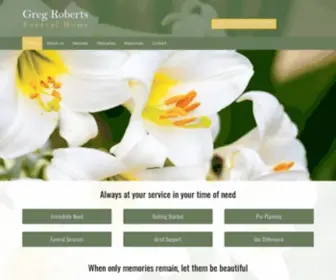 Gregrobertsfuneralhome.com(Funeral Services Mildmay) Screenshot