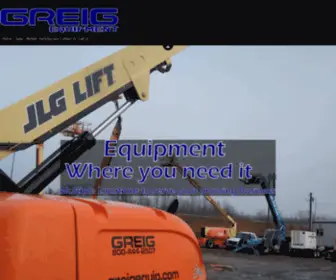 Greigequip.com(RA Greig Equipment Company) Screenshot