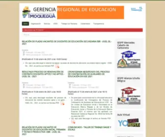Gremoquegua.edu.pe(Gerencia Regional de Educacion) Screenshot