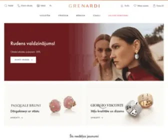 Grenardi.lv(Lielākais juvelierizstrādājumu internetveikals) Screenshot