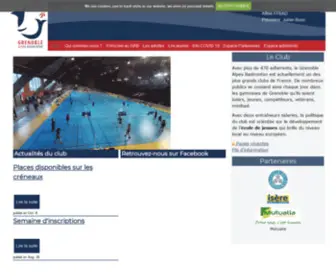 Grenoble-Badminton.org(Site officiel de l'association sportive Grenoble Alpes Badminton) Screenshot