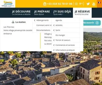 Greoux-Les-Bains.com(Bien-vivre en Provence) Screenshot