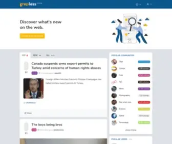 Grepless.com(Discover what's new on the web) Screenshot