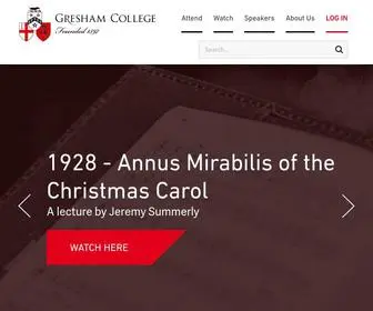 Gresham.ac.uk(Gresham College) Screenshot