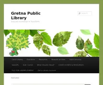 Gretnapubliclibrary.org(Entertain) Screenshot