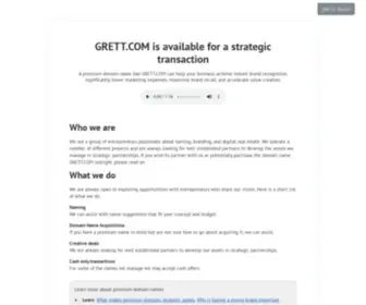 Grett.com(A unique opportunity to secure for your brand) Screenshot