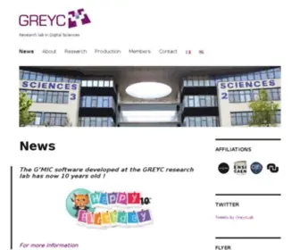 Greyc.fr(Laboratoire) Screenshot