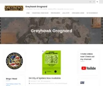 Greyhawkgrognard.com(A blog about the World of Greyhawk) Screenshot