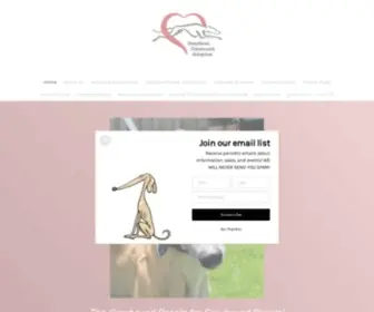 Greyheart.org(GreyHeart Greyhound Adoption of Michigan) Screenshot