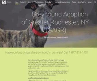 Greyhoundadopt.org(Greyhound Adoption of Greater Rochester) Screenshot