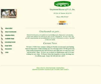 Greyhoundrescuene.org(Greyhound Rescue of New England) Screenshot