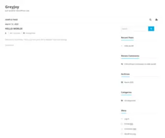 Greyjoynepal.com(Just another WordPress site) Screenshot
