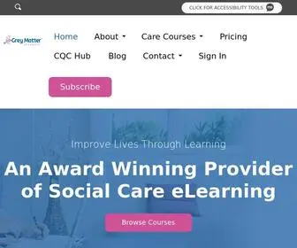 Greymatterlearning.co.uk(Care Certificate CQC eLearning Training) Screenshot