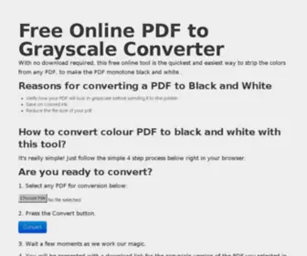 Greyscalepdf.com(Free Online PDF to Grey Scale Converter) Screenshot