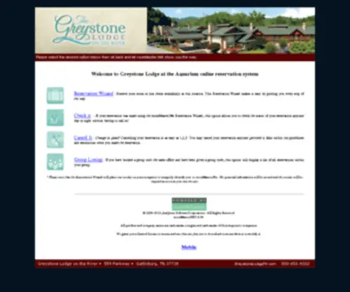 Greystonereservations.com(Greystonereservations) Screenshot