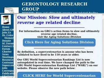 GRG.org(Gerontology Research Group Index Page) Screenshot