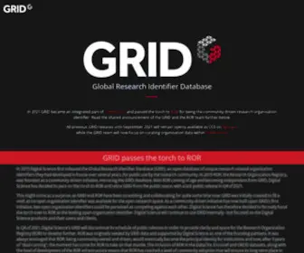 Grid.ac(Global Research Identifier Database) Screenshot