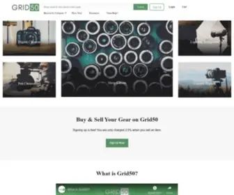 Grid50Gear.com(Shop Used & New Photo/Video Equipment) Screenshot