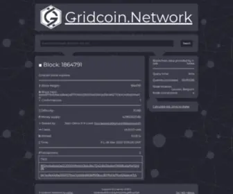 Gridcoin.network(A website designed around the Gridcoin Network) Screenshot