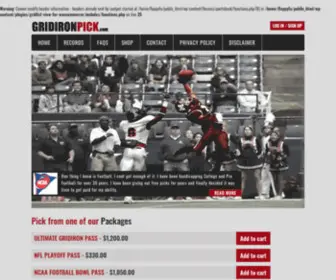 Gridironpick.com(Grid Iron Pick) Screenshot