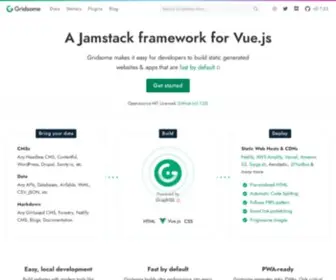 Gridsome.org(Modern Site Generator for) Screenshot