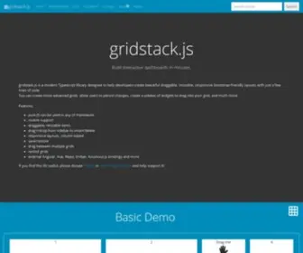 Gridstackjs.com(Build interactive dashboards in minutes) Screenshot