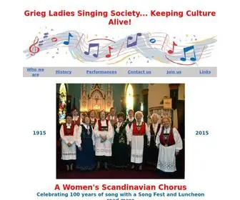 Griegladies.org(Women's Scandinavian Chorus) Screenshot