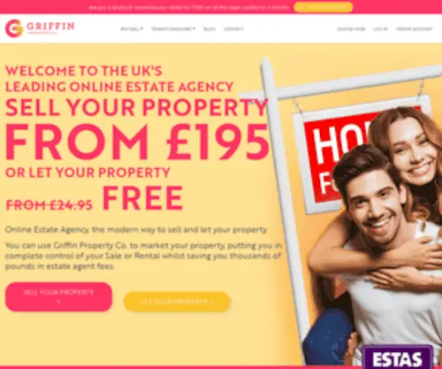 Griffinlettings.com(The UK's Leading Online Estate Agents) Screenshot