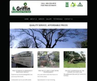 Griffintreeservices.com(Professional and Affordable Tree Services) Screenshot