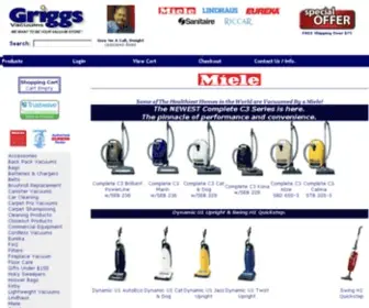 Griggsvacuums.com(GRIGGS VACUUMS) Screenshot