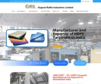 Griltarp.com(PE Tarpaulin Manufacturers in India) Screenshot